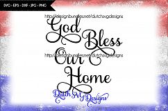 Text cutting file God Bless our Home, svg cut file Product Image 2