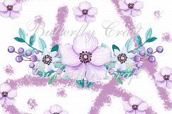 Flowers Digital Paper, Floral scrapbooking paper, Watercolor Flowers Digital Paper, Spring floral pattern, Seamless Pattern, Flowers theme Product Image 4
