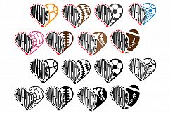 Mavericks Sport Heart SVG School Spirit football 980s Product Image 2