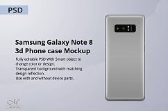 Samsung Galaxy Note 8 3d Phone Case Mockup Product Image 1