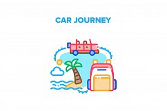 Car Journey Vector Concept Color Illustration Product Image 1