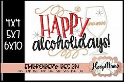 Happy Alcoholidays - Christmas embroidery Product Image 1