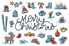 Merry Christmas small clipart Product Image 1