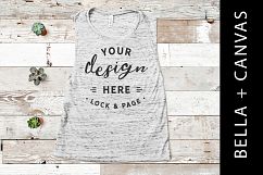 White Marble Bella Canvas 8803 Summer Tank Top Mockup Product Image 1