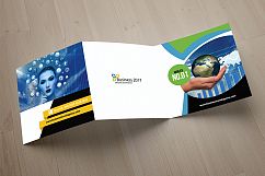 Business Social Network Square Trifold Brochure Product Image 2