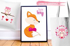 Valentine Foxes graphics and illustrations Product Image 5