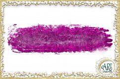 Brush Strokes in Purple Glitter - Digital Clipart 24 of beautiful PNG files Product Image 6