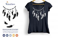 Dreamcatcher and Feathers SVG - Boho, Tribal Product Image 1