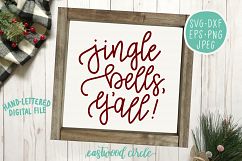 Jingle Bells Y&#039;all Hand Lettered SVG Product Image 2