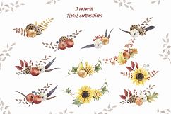 Autumn wreath creator Watercolor clipart Fall leaves Product Image 2