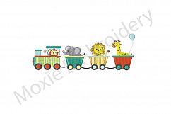 Train Embroidery Design, Animal Train Embroidery Design Product Image 1