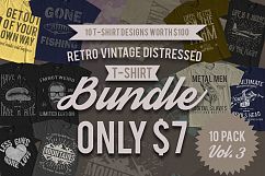 Retro Vintage T-Shirt Designs 10 Pack Vol. 3 Product Image 1