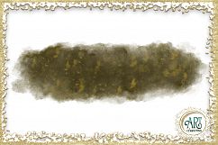 Ochre Amber Brush Strokes Clipart Autumn Golden Glitter  24 PNG - transparent background images Product Image 11