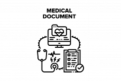 Medical Document Vector Concept Color Illustration Product Image 1