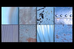 Blue Rusted and Weathered Metal Texture Digital Papers Product Image 3