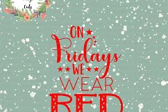 On Fridays We Wear Red SVG Png Dxf EPS | Red Friday SVG |Military Appreciation  Product Image 2