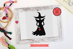 Halloween Witch Cross stitch pattern PDF FOR DOWNLOAD Product Image 1