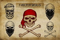 Vintage hipster skull Product Image 2
