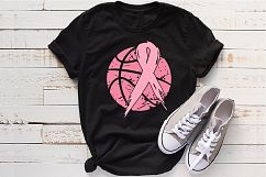 Basketball Tackle Breast Cancer Svg Awareness ribbon 1019s Product Image 1