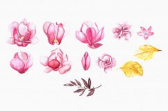 Autumn Magnolia Watercolor Bundel Product Image 6