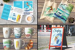 WATERCOLOR summer surfing set Product Image 5