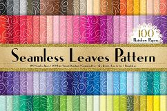100 Seamless Leaves Pattern Digital Papers Product Image 1