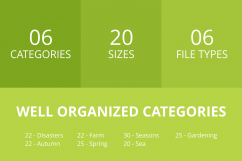 166 Nature &amp; Outdoor Glyph Inverted Icons Product Image 3