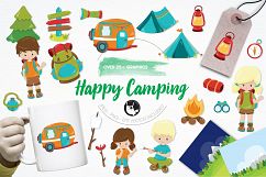 Happy Camping graphics and illustrations Product Image 1