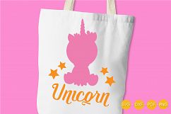 Unicorn-Baby cutting files svg, dxf, pdf, eps included - cut files for cricut and silhouette - Cutting Files SG Product Image 2