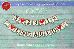 Ivory Engagement Banner/Pendent - DIY Printable Product Image 1