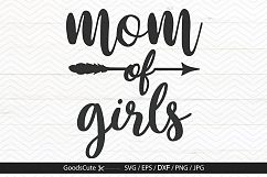 Mom Of Girls - SVG DXF JPG PNG EPS Product Image 1