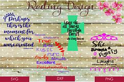 Bible Verse Bundle Proverbs Esther Phillipians SVG DXF PNG Digital Cut Files Product Image 1