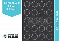 Chalkboard Digital Wreath Clipart Product Image 1