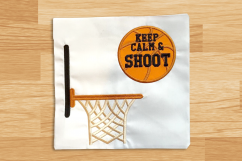 Keep Calm and Shoot Basketball Applique Embroidery Design Product Image 1