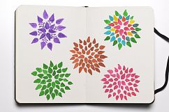 Dahlia Flower Clip Art Ver. 2 Product Image 4