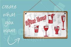 Drinking Glasses - Cut File for Crafters Product Image 4