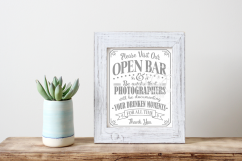 Open Bar//Wedding//SVG/EPS/DXF File Product Image 2