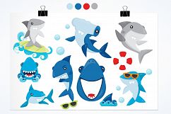 Friendly Sharks graphics and illustrations Product Image 2
