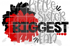 Little Sister Biggest Fan - Cheer SVG Product Image 2