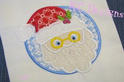 Santa Circle Machine Applique Embroidery Design Product Image 2