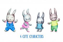 Sunny Bunny - Watercolor Clip Art Set Product Image 2