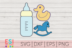 New Baby Design Set SVG | SVG, DXF, EPS, PNG Product Image 1