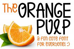 Orange Pulp : Sweet and Tasty Font Product Image 1