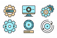 System update icons vector flat Product Image 1