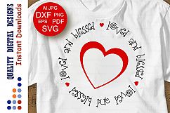 Loved and Blessed svg Loved Svg Bible verse Svg Bible svg Product Image 1