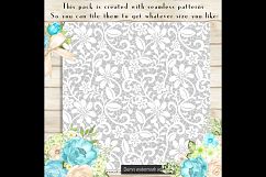 100 Seamless White Lace Tiny Flower Digital Papers Product Image 2
