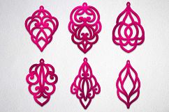 Bundle leather earring template svg, oriental jewelry svg Product Image 1