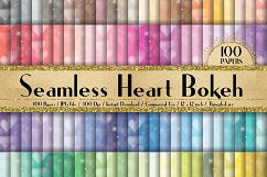 100 Seamless Valentine Heart Bokeh Texture Digital Papers Product Image 1