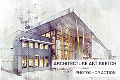 Architecture Sketch Photoshop Action Product Image 1