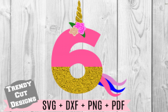 Bundle, Unicorn Number Birthday Set SVG Product Image 7